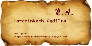 Marczinkech Agáta névjegykártya
